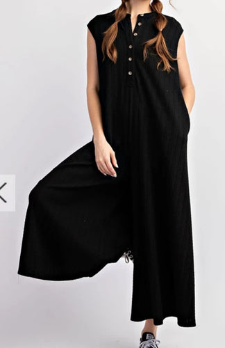 Ellie Wide Leg Jumpsuit Black