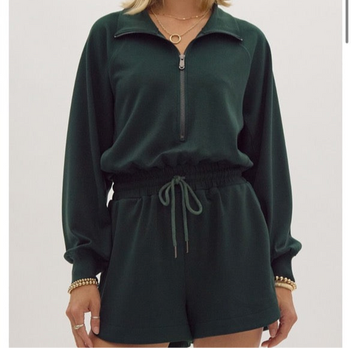 Brooklyn Romper Evergreen