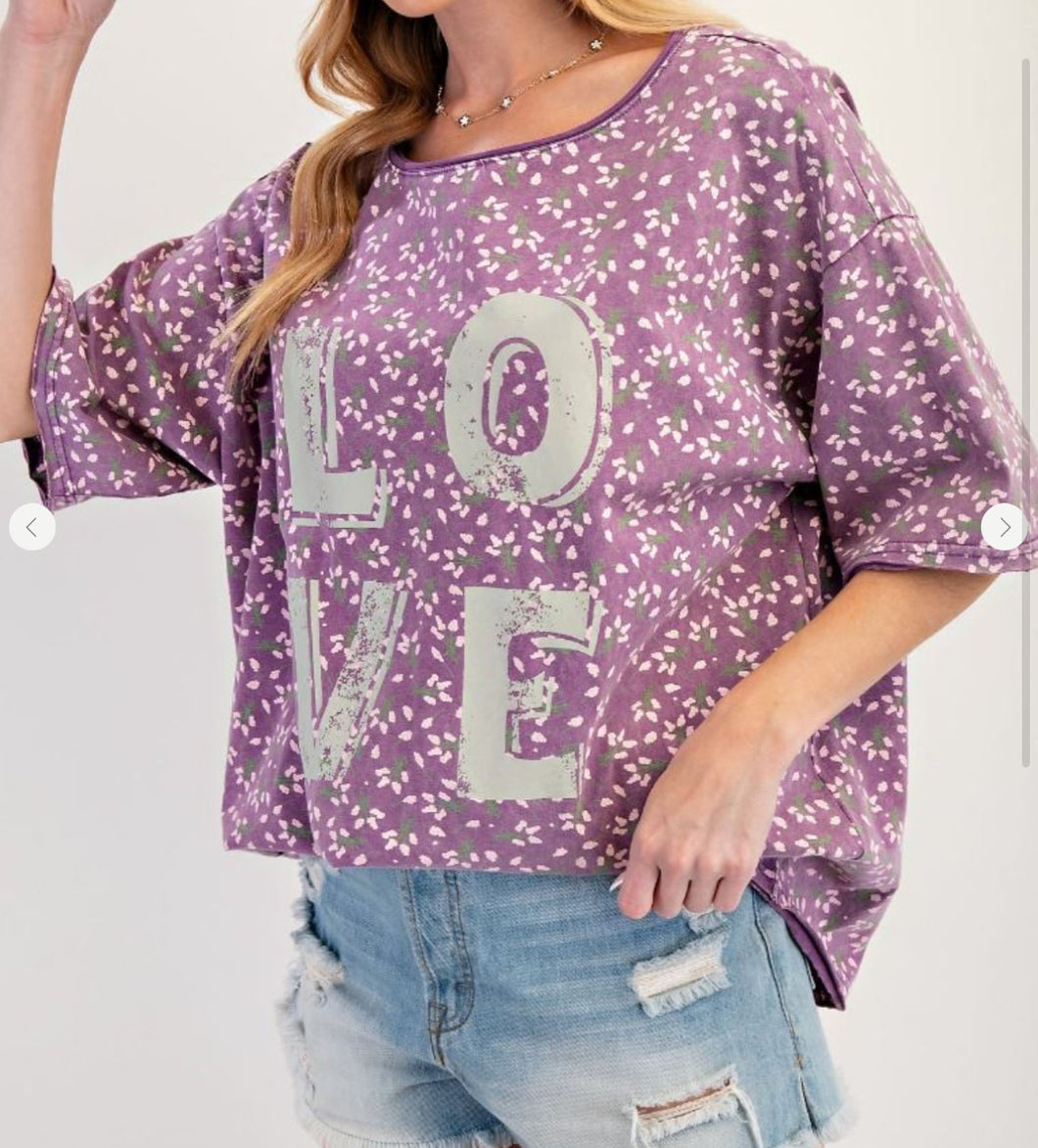 Dusty Lavender Love Tee