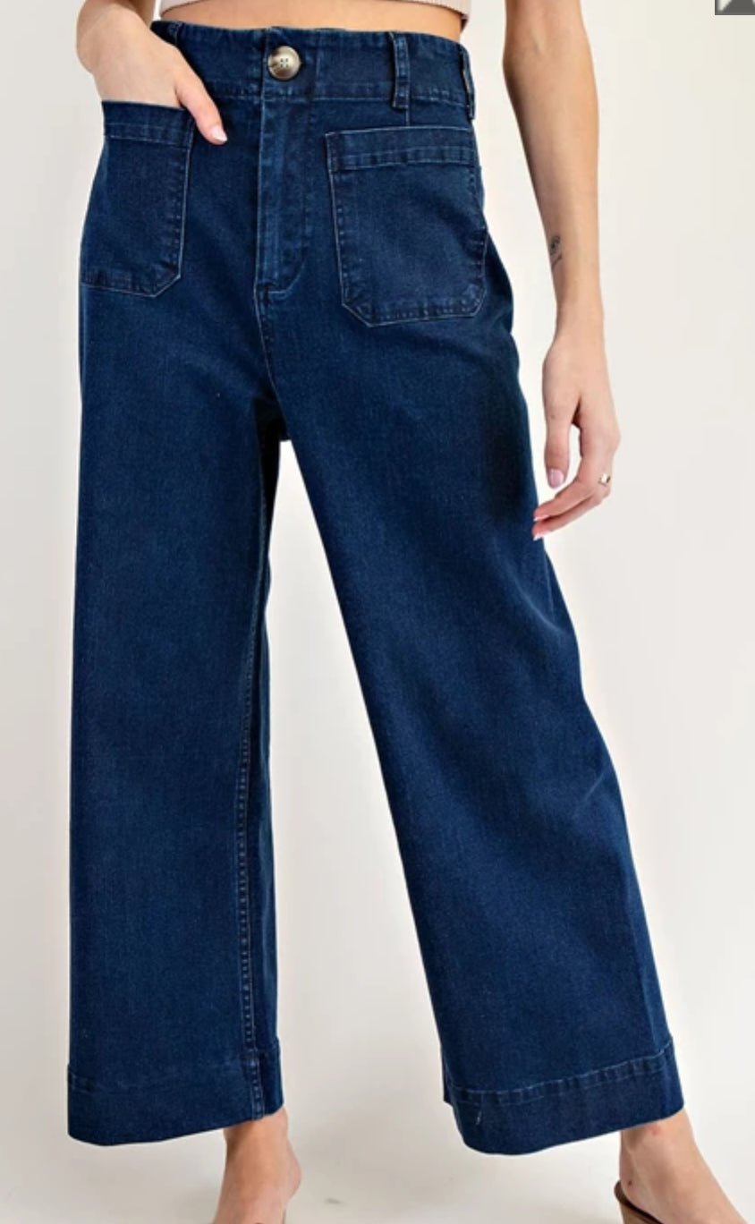 Denim Straight Leg Pant