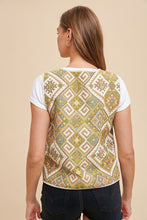 Load image into Gallery viewer, Woven Jacquard Vest Olive