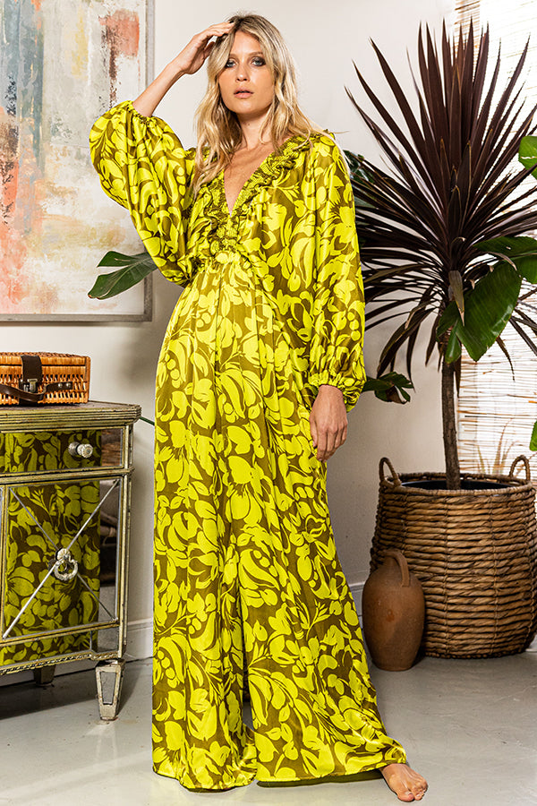 My Muse Chartreuse Jumpsuit