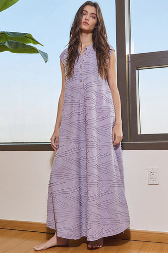 Lennox Textured Wide Leg Jumpsuit Lavender