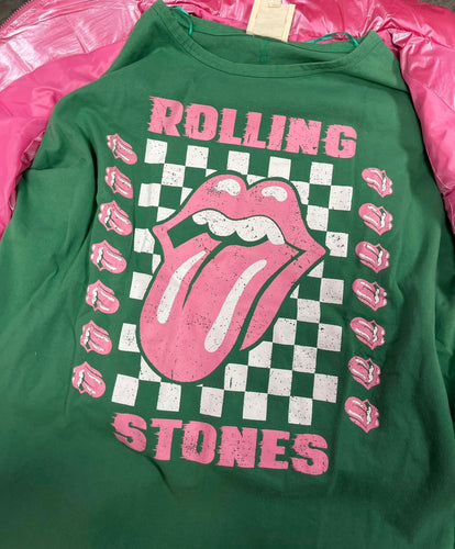 Rolling Stones Long Sleeve Washed Top