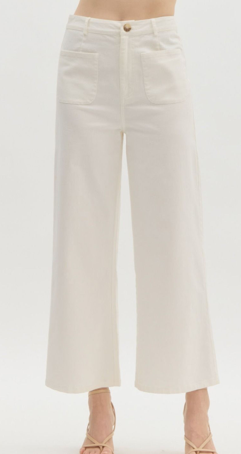 White Wide Leg Pants