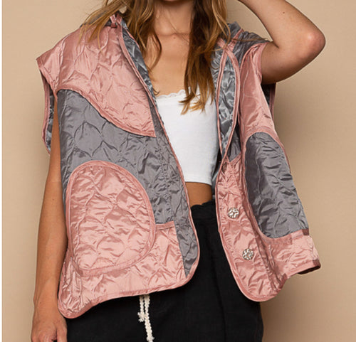 Pink/Grey Vest