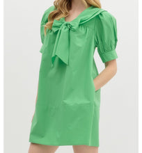 Load image into Gallery viewer, Green Bow Tie Dress