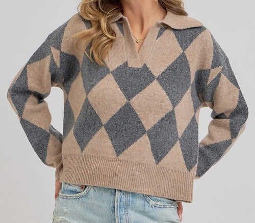 Diamond Beige Sweater