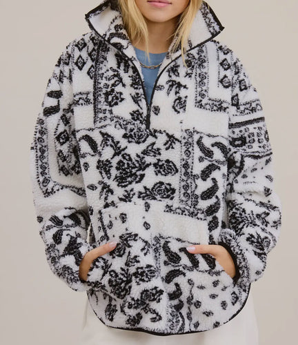 Paisley Sherpa Pullover