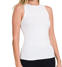 Load image into Gallery viewer, Basic Ribbed Cami White