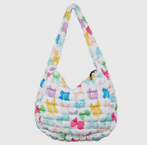 Colorful Bow Puff Bag