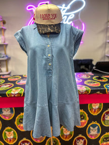 Denim Button Dress