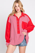 Load image into Gallery viewer, Mikey Button Pullover Red