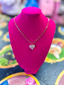 JTO Crystal Heart Necklace