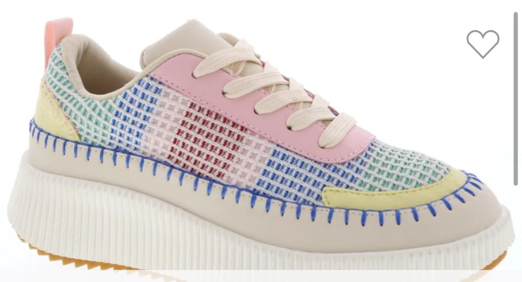 Rue Woven Sneakers Pink Multi