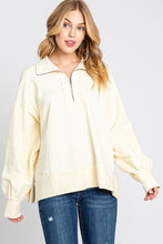 Load image into Gallery viewer, Stella Zip Pullover Ivory
