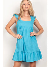 Load image into Gallery viewer, Linlee Linen Dress Aqua