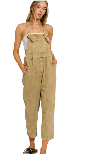 Rexie Denim Overalls Ash Mocha