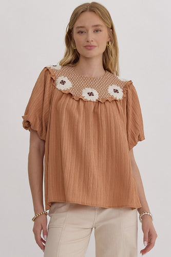 Cam Crochet Flower Top