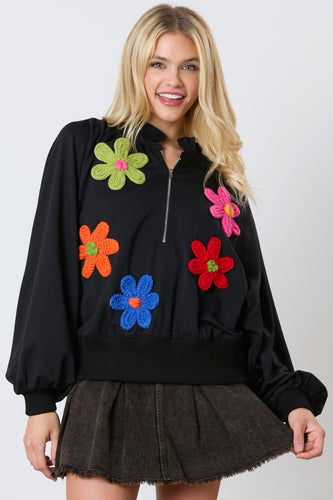 Fefe Embroidered Floral Pullover