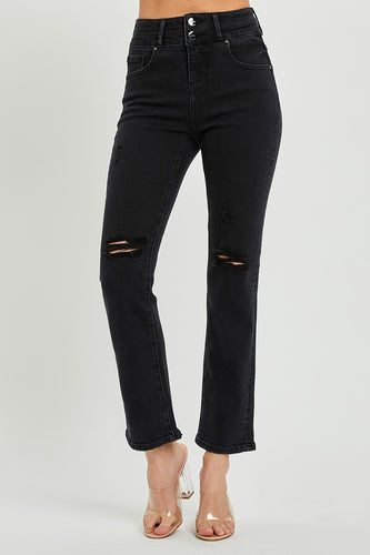 Heidi Black Straight Leg Jeans