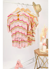 Load image into Gallery viewer, Wavy Knit Pink Stripe Set