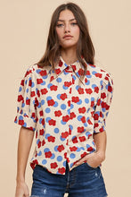 Load image into Gallery viewer, Roxie Floral Dot Top